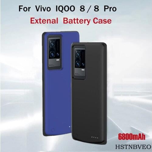 Portable battery charger Case for VIVO IQOO 8 External Power Bank Shockproof Charging Cover for Vivo IQOO 8 Pro Battery Case