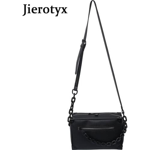 JIEROTYX 2021 Casual Mini Trunk Bags With Soft Leather Orange Chains Unisex Luxury Designs Shoulder Bags Good Quality Free Ship