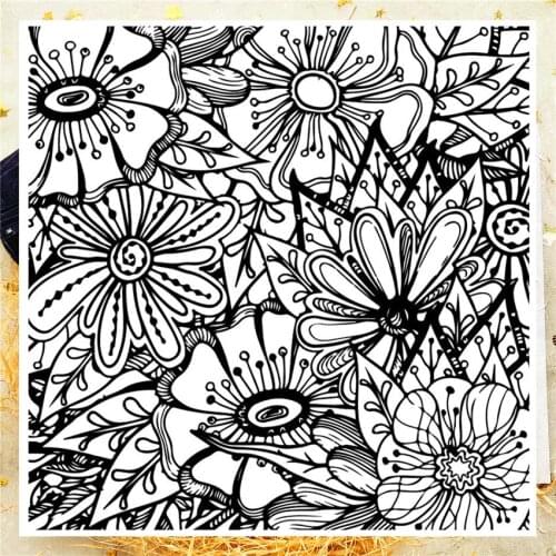 14*14CM Strange Flowers Transparent Clear Stamps / Silicone Seals Roller Stamp For DIY Scrapbooking Photo Album/Card Making