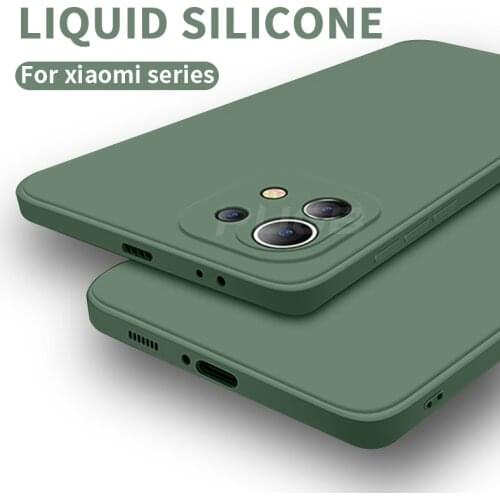 Luxury Soft Liquid Silicone Case For Xiaomi Mi 11 10T Pro 10 Lite 9T Redmi K30 K20 K40 Poco F2 Pro Camera Protection Back Cover