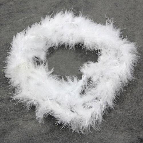 2M Christmas Tree White Natural Feather Boa Strip Xmas Ribbon Party Garland Decor DIY Craft Wedding Supplies Grament Accessaries