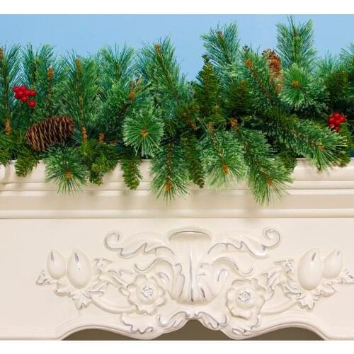 Christmas Rattan Garland Tree Pine Cones Hanging Fireplace Cane Home Garden Decor Ornaments