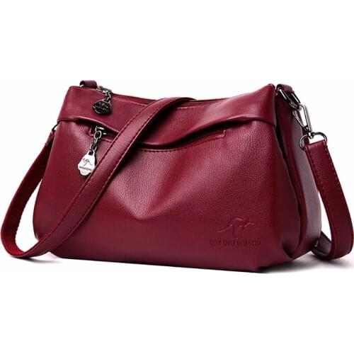 Crossbody Bags For Women Leather Messenger Bags Ladies Vintage Handbag Bolsa Feminina Female Soft Leather Shoulder Bag Sac New