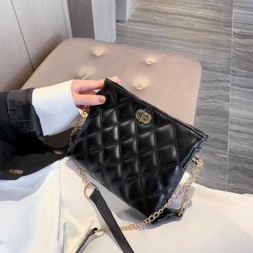 Crossbody Bags for Women Handbag Shoulder Bag Woman Chain Purse PU Leather Fashion All-match Designer Bag Female Diamond Lattice