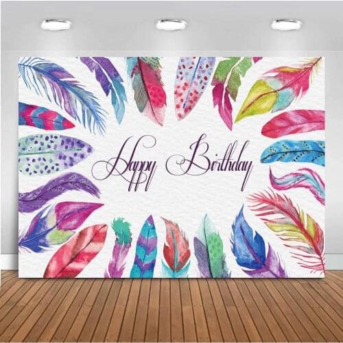 Text Customize Painting Leaf White Board Photography Backdrop Newborn Baby Shower Happy Birthday Photo Background