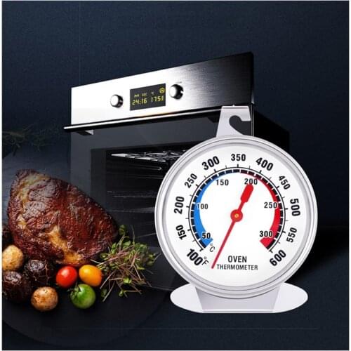 Stainless Steel Oven Thermometer 50-300°C/0-400°C Hang Or Stand Large Dial Baking BBQ Cooking Meat Food Temperature Measurement