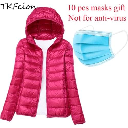 2020 Autumn Winter Womens Jackets Lightweight Plus Size 5XL 6XL 7XL Ladies Slim Warm Casual Outwear Female Hooded Coat Duck Down