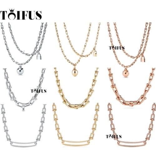 2021 New Ladies Punk Necklace Hip Hop Thickened Short Chain Clavicle Luxury Jewelry Gift Designer High Quality