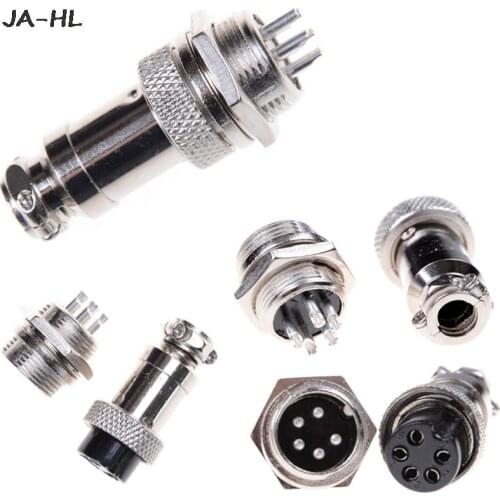 1Pair GX16 2/3//5/6/7/8 Pin 16MM Male & Female Wire Panel Connector Circular Aviation Connector Socket Plug Connectors