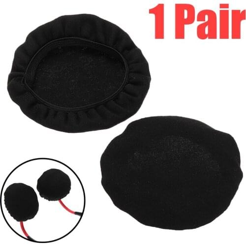 1pair Dustproof Soft Fabric Earpad Cover Washable Replacement Fits for 6-8.5 Gaming Headsets Black Headphone Accessories