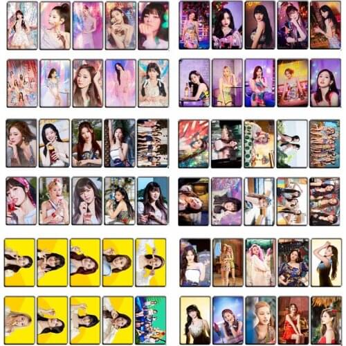 10Pcs/Set KPOP TWICE 10th Mini Album Taste of Love Sticky Crystal Photo Card Photograph HD Card Sticker Poster