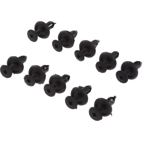 10 Pieces Motorcycle Sportbike Windscreen Fairing Fastener Clips Black
