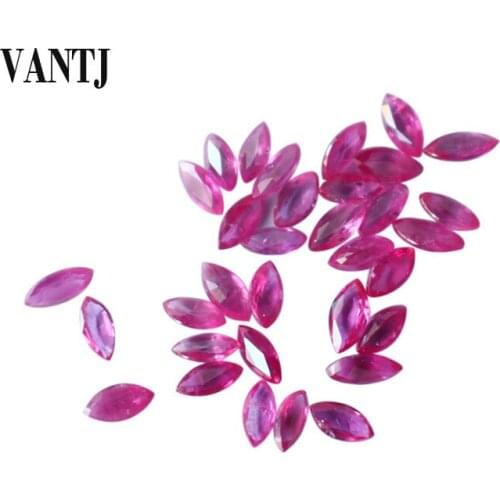 100% Natural Ruby Loose Gemstone MQ2*4mm 1PCS For Fine Jewelry Silver and Gold Mounting Diy Ring