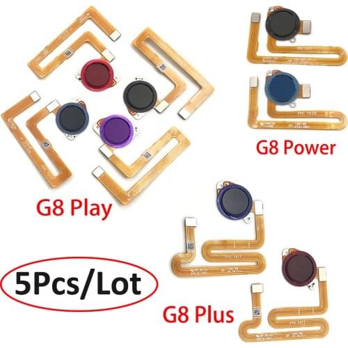 5Pcs/Lot， Fingerprint Sensor Scanner Touch ID Connect Motherboard home button Flex Cable For Moto G8 Play / G8 Plus / G8 Power