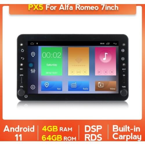 8 Core 4G +64G Android 11 Car Radio For Alfa Romeo 159 Brera Spider Sportwagon GPS Navigation Multimedia Audio Carplay Auto Wifi