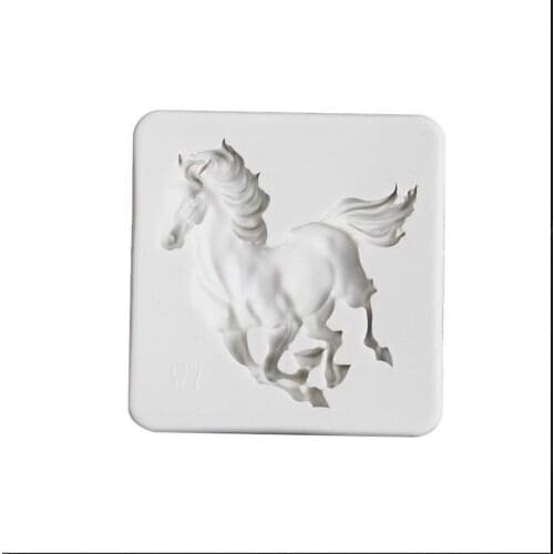 Running Horse Silicone Mold DIY Chocolate Cake Fondant Epoxy Silicone Mold Cake Tool Baking