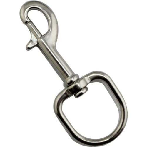 Stainless Steel Big Oval Eye Swivel Snap Hook Marine Grade SUS316 Bag Dog Oval Ring Swivel Snap Clip 5pcs 4.5"(109mm)