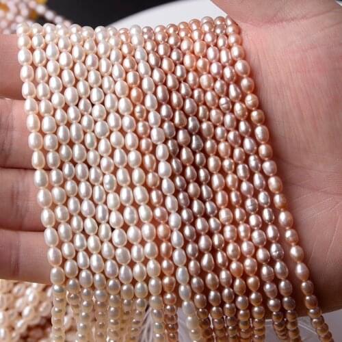 Apx 65pcs/lot 4-5mm Natural Freshwater Pearl Beads Punch Loose Spacer Beads For Jewelry Making DIY Women Necklace Bracelet