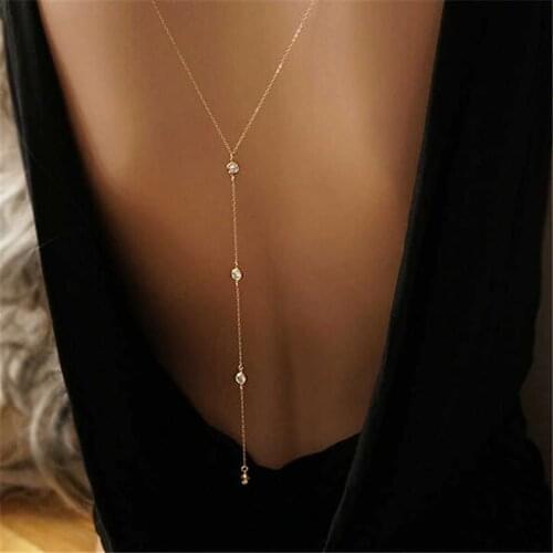 Bridal chain wedding Necklace back body Necklace Fashion Alloy Womens Necklaces choker necklace for women Gift