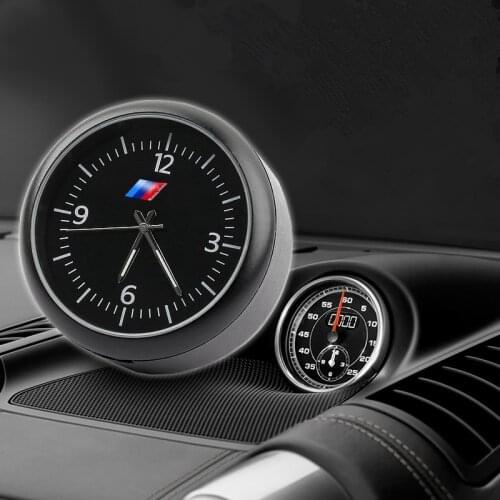 For BMW 3 Series GT320li car interior supplies ornaments 5 Series X1 X3 X5 X6 modified decoration car quartz clock with M logo