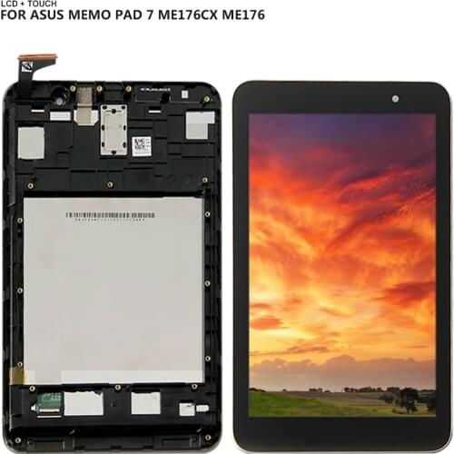 For Asus Memo Pad 7 ME176 ME176C ME176CX K013 LCD Display Touch Panel Glass Digitizer Screen Assembly With Frame+Tools