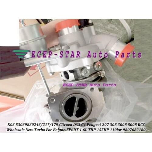 K03 179 217 243 53039700243 53039700217 53039700179 V76008838001 V762045580-01 V760088380-01 EP6CDT 1.6L 155HP +E Actuator Turbo