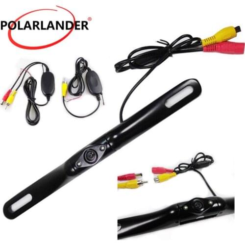 Freeshipping Wireless 2 Lights Black Metal DVR Rear View Camera For Cars Parktronic Car Alarm Parking Sensors