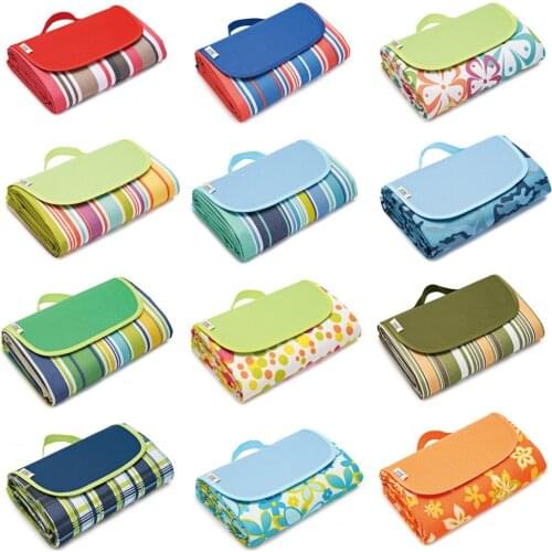 145cmx200cm Colorful Outdoor Waterproof Foldable Camping Mat Widen Picnic Mat Plaid Beach Blanket Baby Multiplayer Tourist Mat