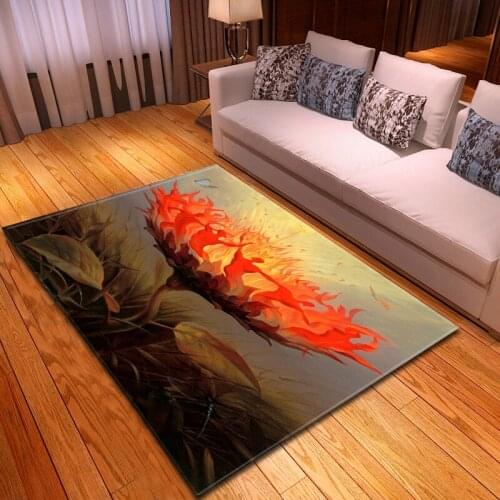 Creative Flowers 3D Printed Carpets for Living Room Bedroom Area Rugs Tea Table Anti-Skid Floor Mats/Tapetes Home Hallway Carpet