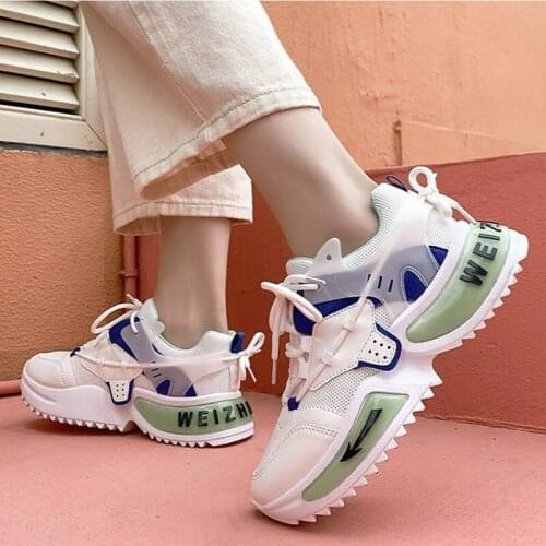 Autumn Hollow Colorful Sneakers Shoes Women Mesh Breathable Net Red Ins Super Heighten Thick Bottom Sport White Shoes Size 39-42