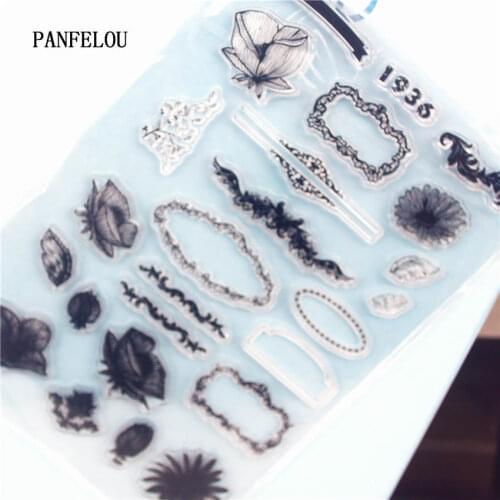 PANFELOU The circle frame Clear Stamp DIY Silicone Seals Scrapbooking/Card Making/Photo Album Decoration Supplies sheets