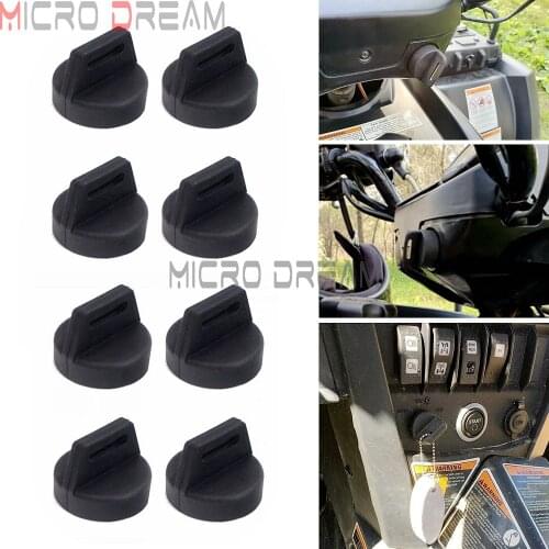 ATV Igntion Key Cover Keyswitch Rubber Protector for Polaris RZR Sportsman Scrambler Black Trail Boss for Can-Am Outlander UTV