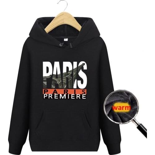 Men sweatshirt plus velvet to keep warm 2020 new winter fashion male thick hoodies teenage boy coat letter plus size H48