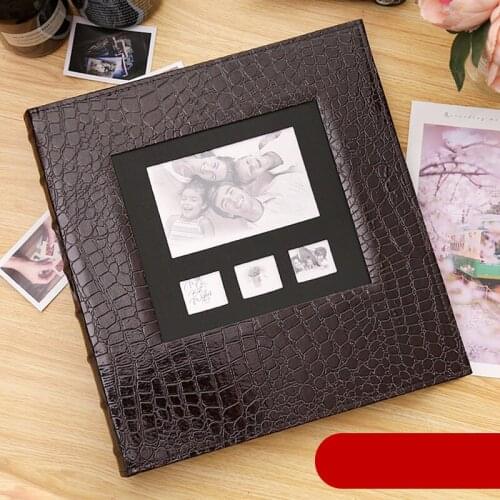 New Photo Album Leather Cover 6 Inch Plastic 6 Inch 600 Pockets Large-capacity Leather Family Children Baby Growth Insert Album