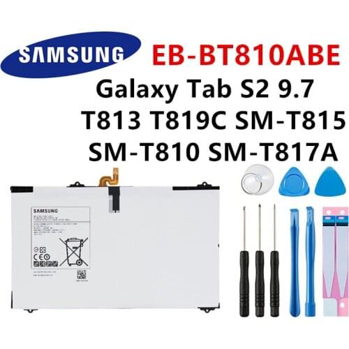 SAMSUNG original EB-BT810ABE 5870mA Tablet Battery For Samsung Galaxy S2 9.7 T815C SM-T815 SM-T810 T817A T813 T819C T815Y +Tools