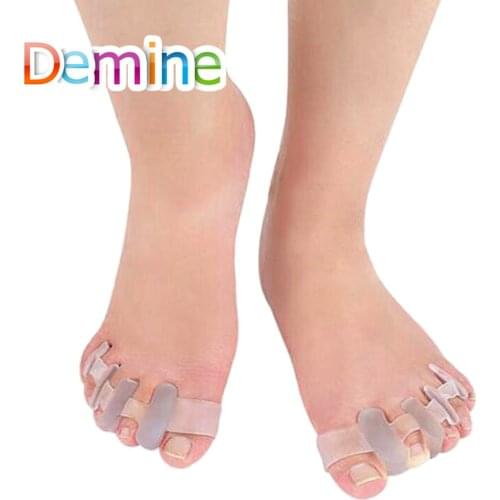 Demine Hallux Valgus Orthotics Bunion Splint for Separator All Toe Big Bone Orthopedic Foot Toe Tube Insert Pads Shoes Cushion