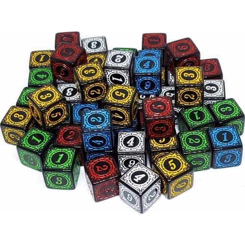 Gifts Role Playing Game 10pcs D6 Dices Multi Sided Acrylic Polyhedral