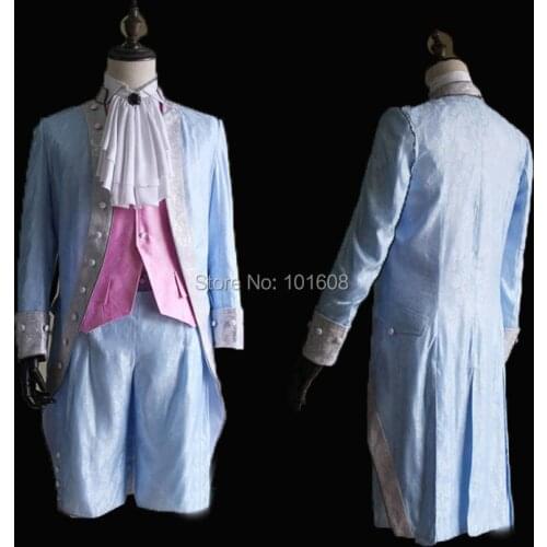 Customized!Jackets+Shorts 2PCS Mens Blue Coats Singer DJ concert MAN COURT DRESS Victorian stage Performance MALE Suits N-006