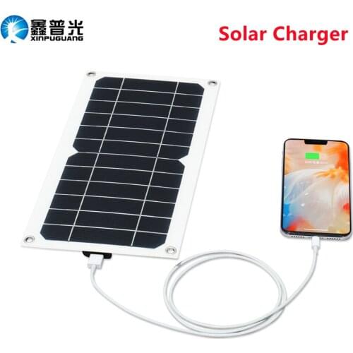 Mini Portable Solar Charger Flexible Solar Power Charging Panel DC USB Interface Output For Mobile Phone Battery Recharge
