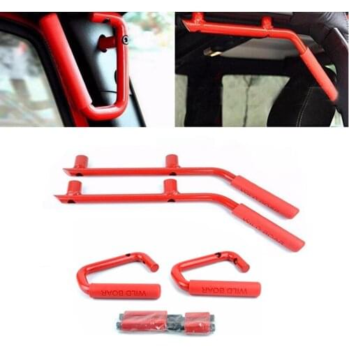 Rear & Front Grab Bar Steel Grab Handles FOR 2007 2008 2009 2010 2011 2012 2013 2014 2015 2016 2017 2018 for Jeep Wrangler JK