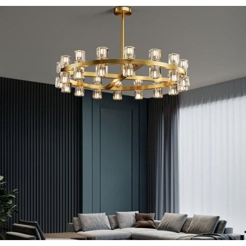 Post-Modern Luxury Crystal Pendant Lights Home Bedroom Living Dining Room Led Hanging Light Fixture Indoor Lighting Decor Lamp
