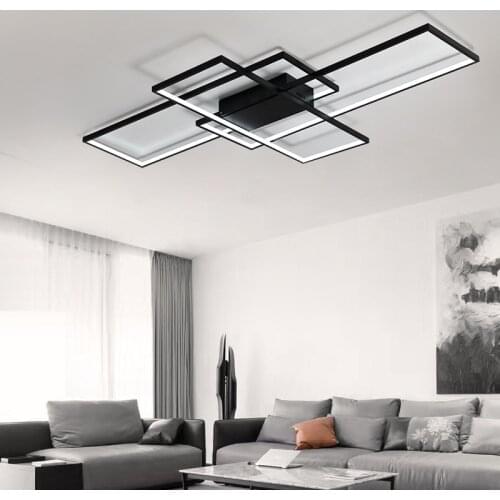 NEO Gleam New Arrival Black/White LED Ceiling Chandelier For Living Study Room Bedroom Aluminum Modern Led Ceiling Chandelier