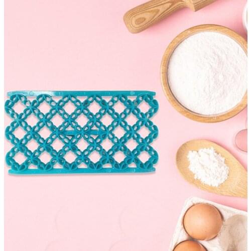 Cake Embosser Irregular Plaid Flowers Pattern Pastry Tool Plastic Fondant Embossing Mold for Home Cake Decorating Tools