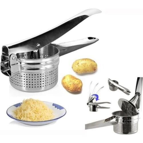 2019 Stainless Steel Potato Masher Ricer Puree Fruit Vegetable Juicer Crusher Press Squeezer Maker Kitchen Tool(157)