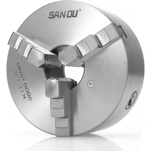 SANOU K11-125 3 Jaw 125mm 5 " inch Self Centering Lathe Chuck Metal Scroll Chucks for Drilling Milling Machine