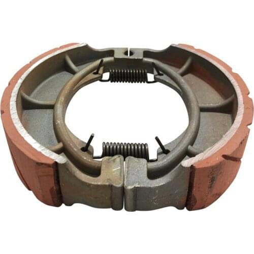 Universal Rear Drum Brake Shoes Pad Metal Spring Motorcycle Brake Shoe Drum Pad for GS125, RX125, BM100 Scooters