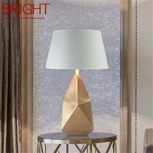 BRIGHT Modern Table Lamp Bronze LED Desk Light Creative Design Decorative for Home Bedroom Living Room Office