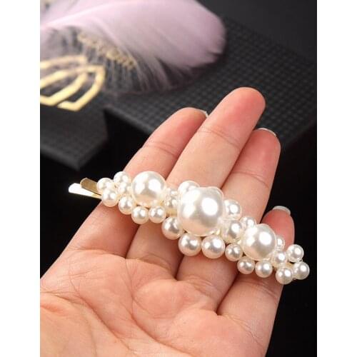 Korean Faux Pearl Acrylic Women Barrett Elegant Female Girl Hairpin Hair Accessories 1PC