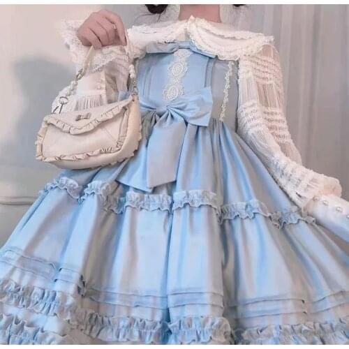 Herstory Sweet Kawaii Lolita Berlin Girl Cute Vintage Jsk Bow Lace Princess Tea Party Dress платье лолита винтаж ロリータ ワンピース