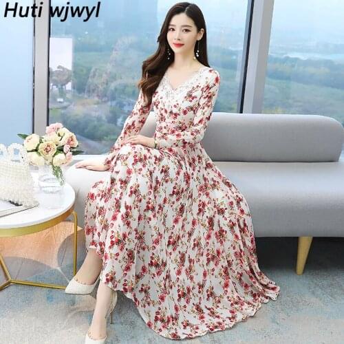 Plus Size Spring Autumn Long Sleeve Pink Dress 2021 Vintage Casual Midi Dress Elegant Women Bodycon Party Evening Maxi Vestidos